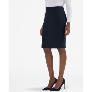 MM LaFleur NoHo Navy Blue Pencil Skirt Career‎ Office Wear Classic Size 10